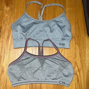 2x C9 by Champion Gray Unlined Sports Bras L